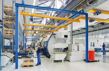 ABUS Einträgerhängekrananlagen EHB in der Firma Aerzener Maschinenbau
