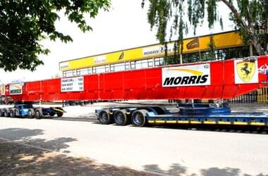 Laufkran der Firma ABUS/Morris auf dem Weg zur Produktionshalle der Firma Efficient Engineering in Johannesburg,  Südafrika