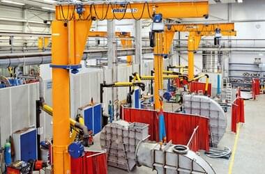 Säulenschwenkkran in Industrieventilator-Herstellung