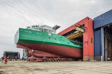 Ferngesteuerte Krane durch ABURemote Joystick in niederländischer Werft