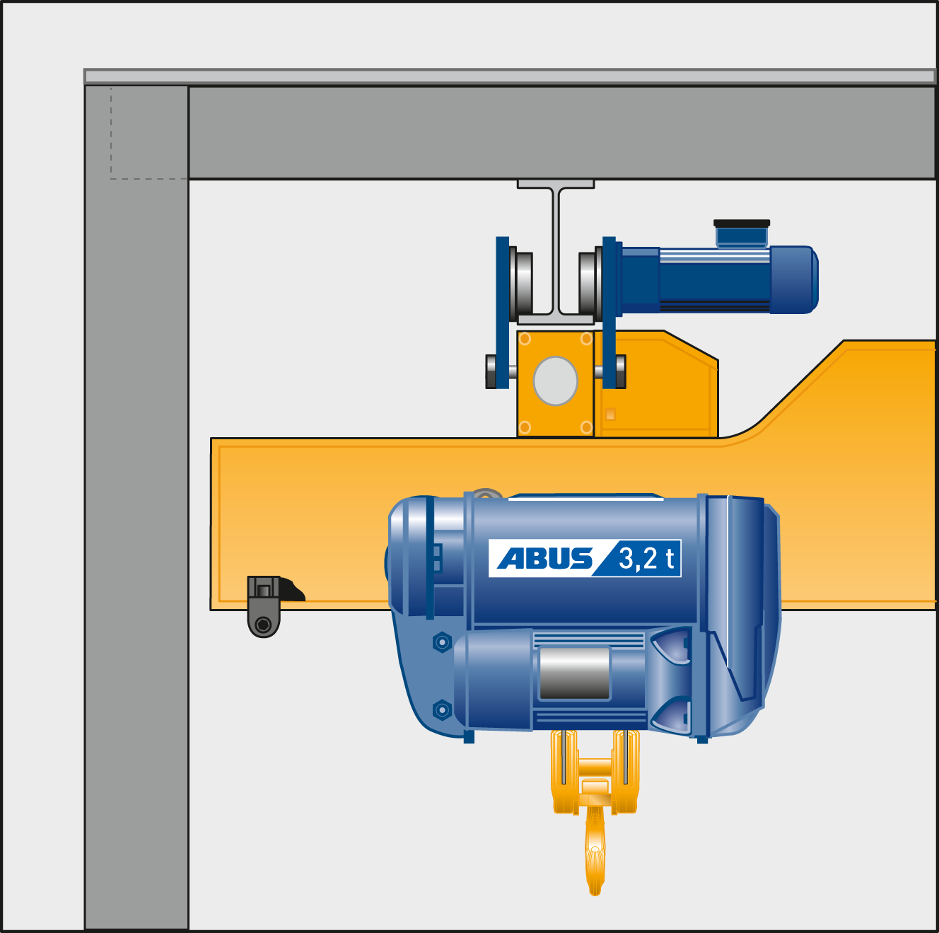 EDL Serienhauptträger-Anschluss Variante 1 ,,gekröpft"