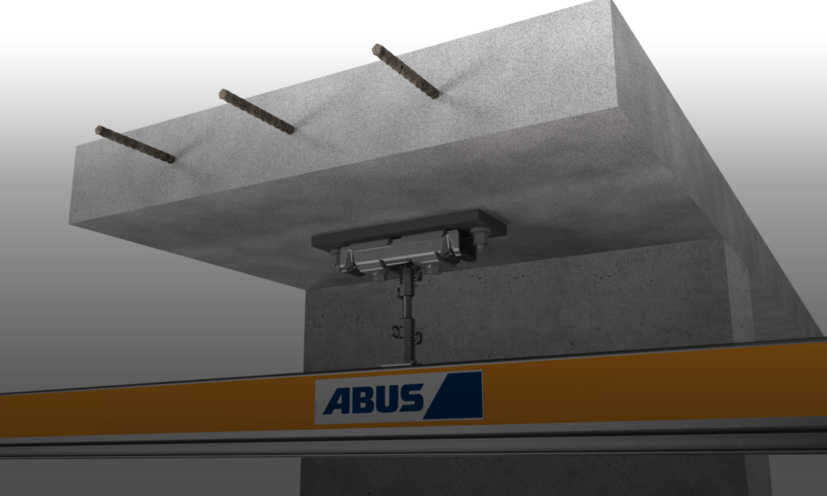 Befestigung an Betondecke mit Dübeln